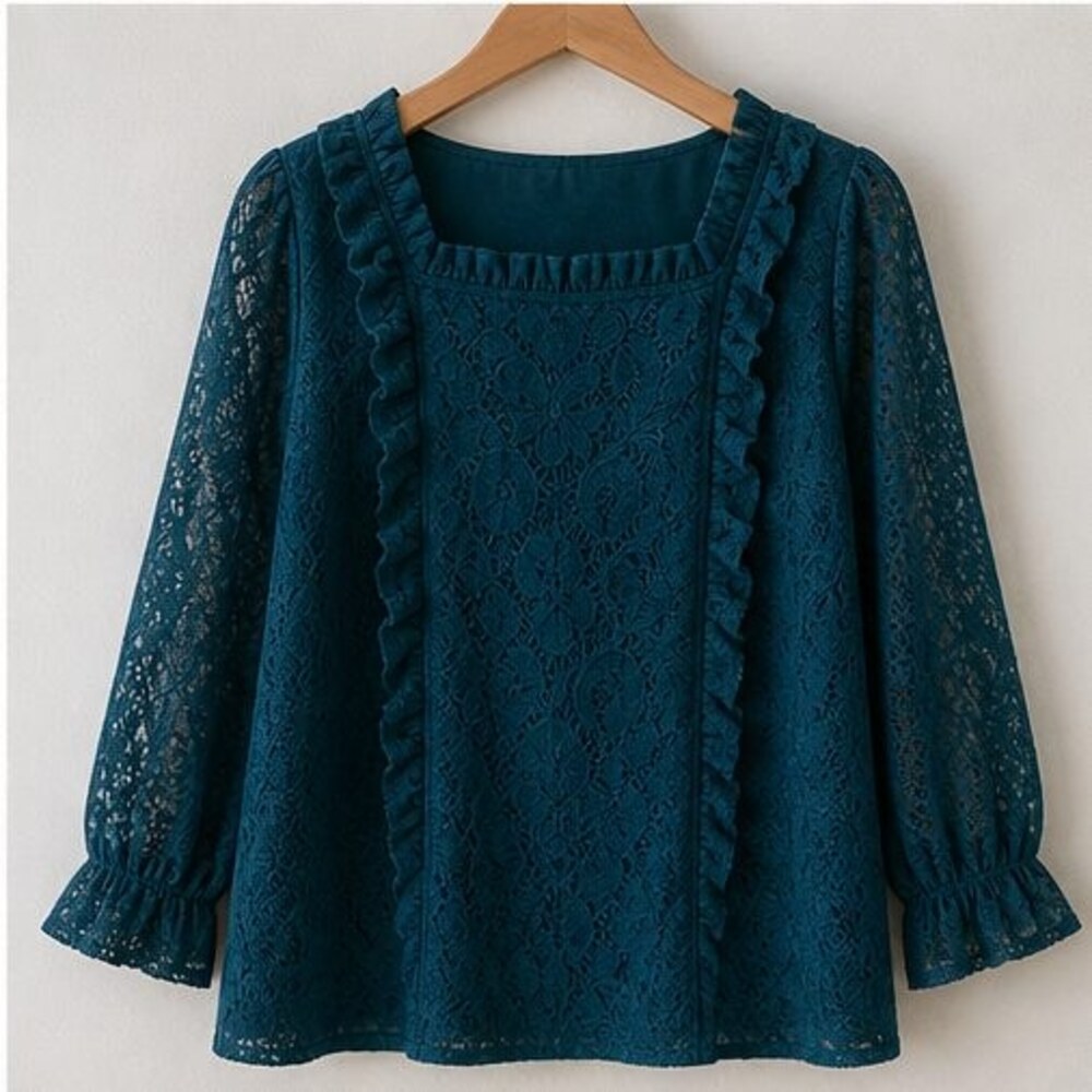 Teal Peplum Top